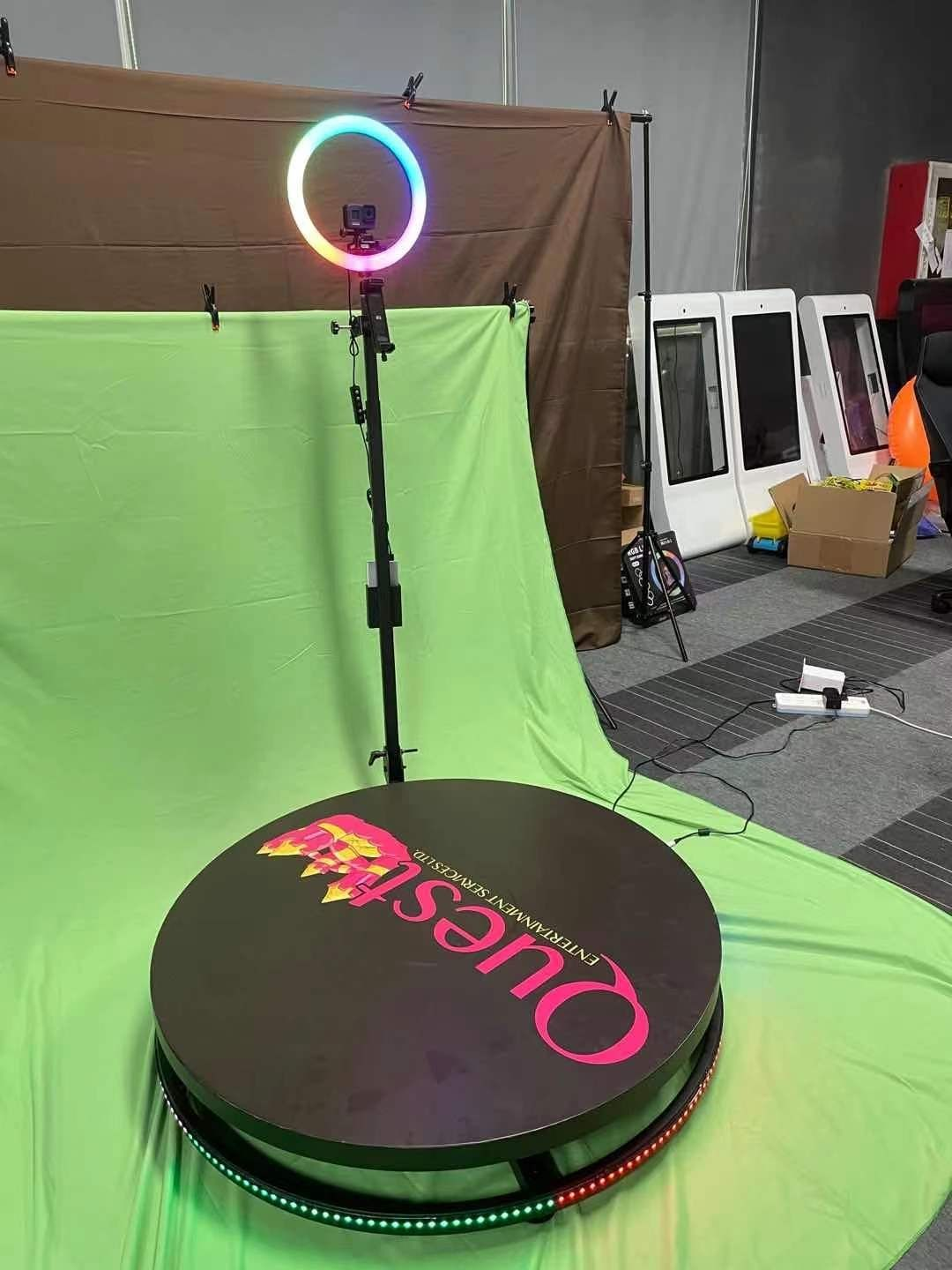 high-quality 360 video booth us warehouse 360 degree rotating camera slider 360 photo booth video booth 360 platform for events