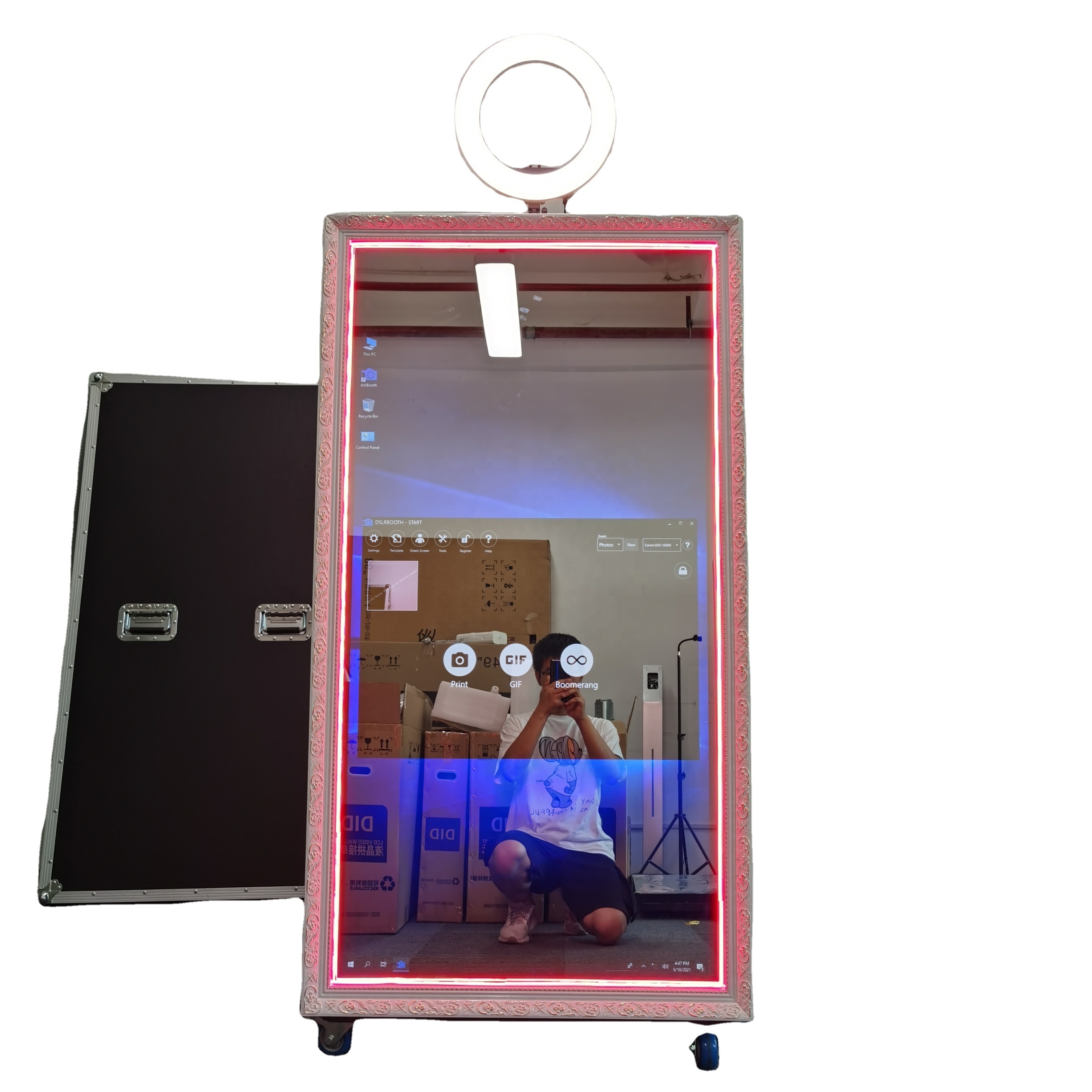 touch screen vending machine 360 photo booth automatic photobooth kiosk with printer