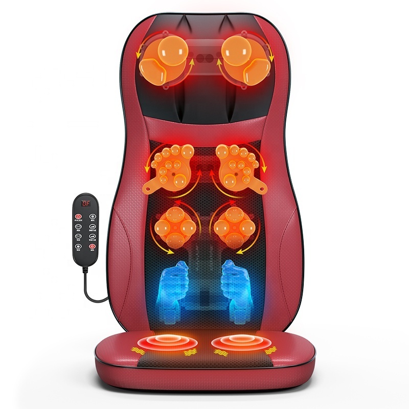 2023 Hot Sale Best Seller Car Seat Chair Massager Electric Back Heated Vibrating Home Office Massage Cushion