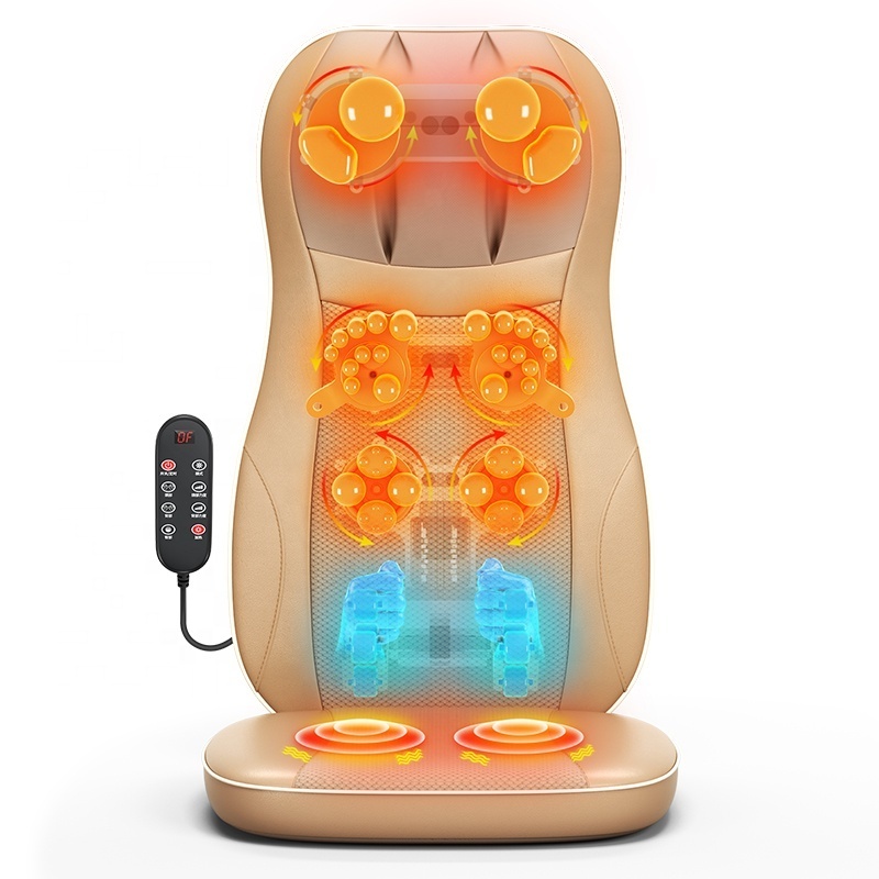 2023 Hot Sale Best Seller Car Seat Chair Massager Electric Back Heated Vibrating Home Office Massage Cushion