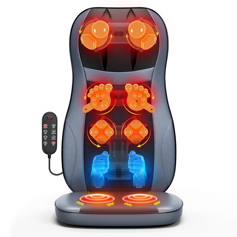 2023 Hot Sale Best Seller Car Seat Chair Massager Electric Back Heated Vibrating Home Office Massage Cushion