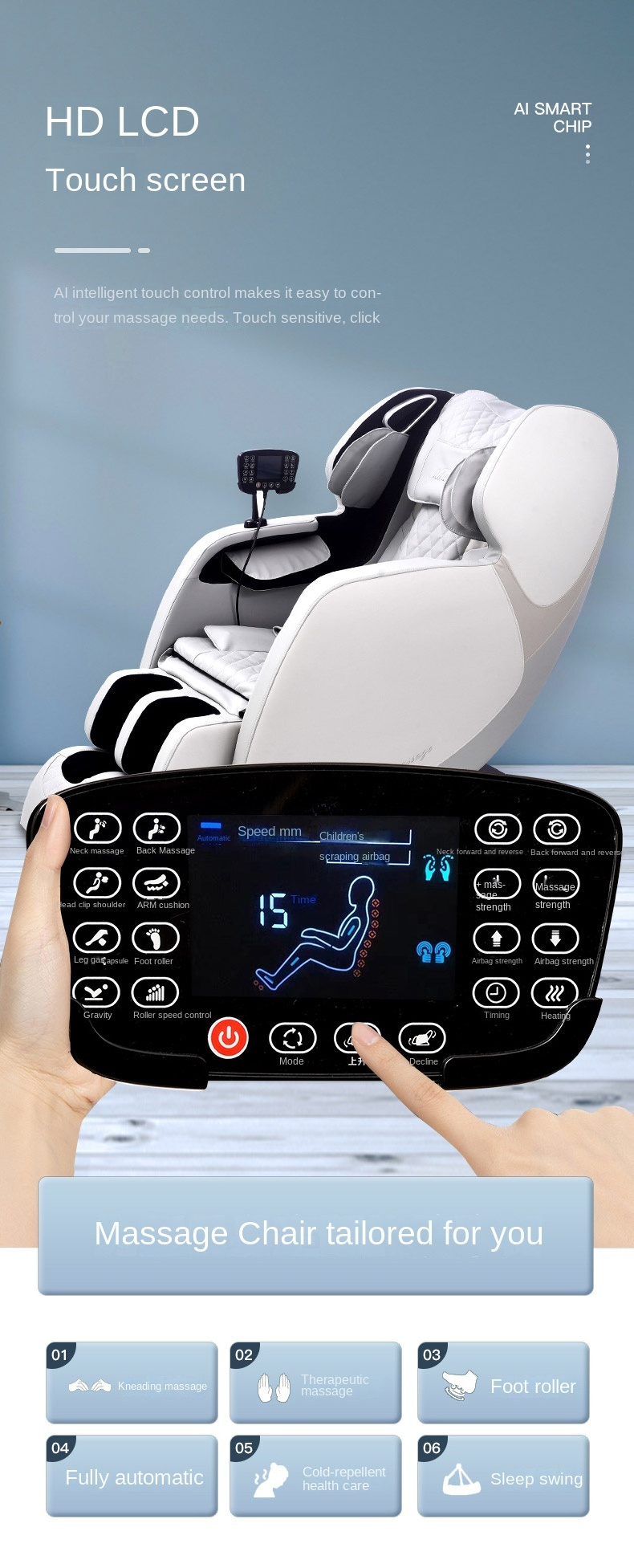 2024 body slimming electronic muscle stimulate Full Body inteligence artificiel Zero Gravity Home Use Massage Chair For Body