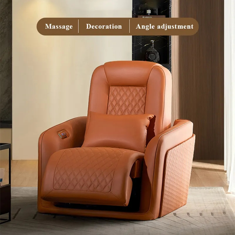 Modern European Style Home Electric sofa massage chair Single Lounge PU Leather Massage Heating reclining chairs