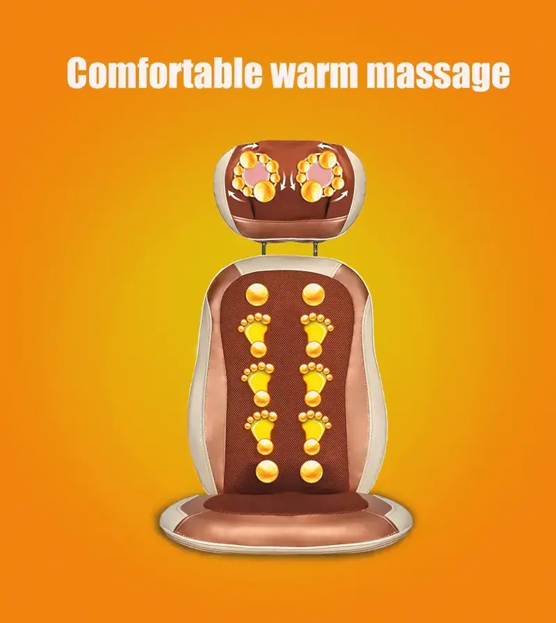 Meiyang Comfortable Pu Leather Back Massager Relax Neck Care Car Sofa Shiatsu Massage Cushion