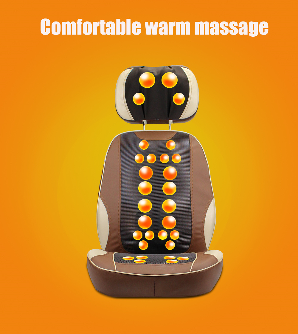 Meiyang Comfortable Pu Leather Back Massager Relax Neck Care Car Sofa Shiatsu Massage Cushion