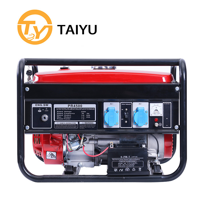 Taiyu Chinese Manufacture Electric Power Portable 1kw 4kw 5kw 6kw Gasoline Generators 5kva 10kw