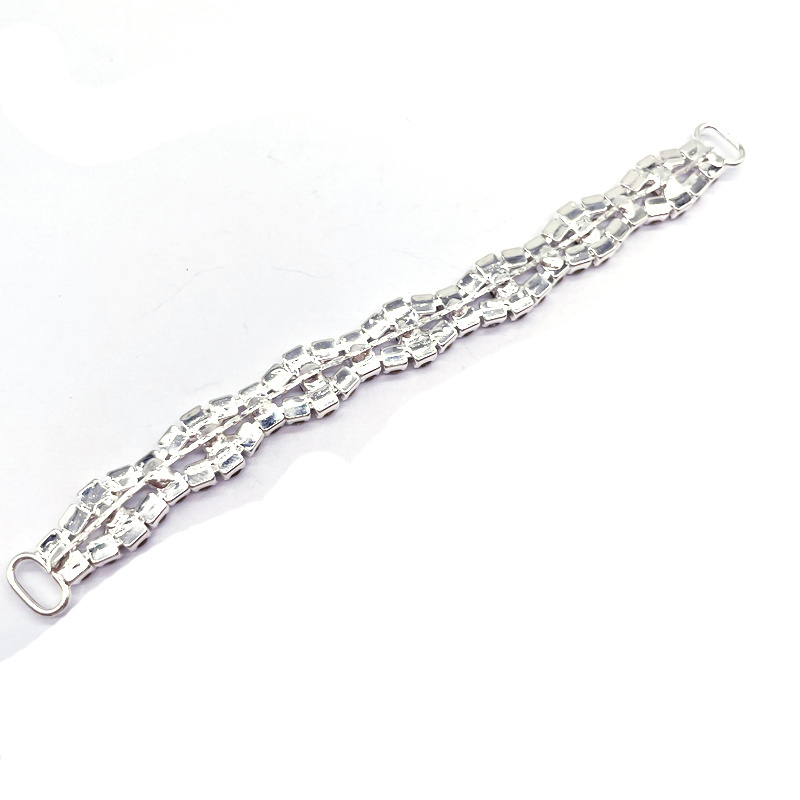 Shiny Crystal rhinestone connector metal bikini buckle for swimwear /bikini