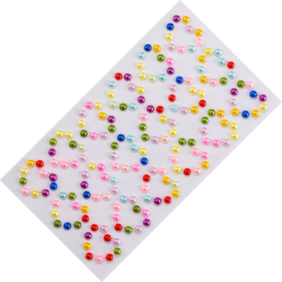 4mm Pearl Heart shape pearl sticker self adhesive wall stickers pearl rhinestone sticker