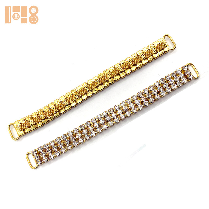 12.7cm Long 3 Row Close Chain Crystal Rhinestone Bikini Suit Connector  for swimwear