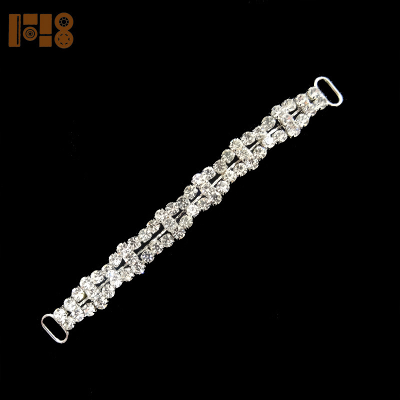 Shiny Crystal rhinestone connector metal bikini buckle for swimwear /bikini