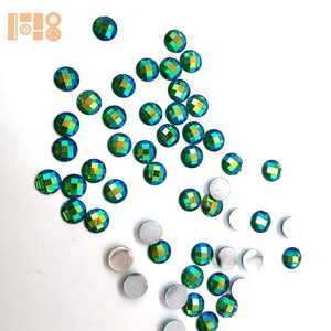 Wholesale Round Non HotFix Resin Rhinestones Flatback Stone no Glue for Arts Decoration