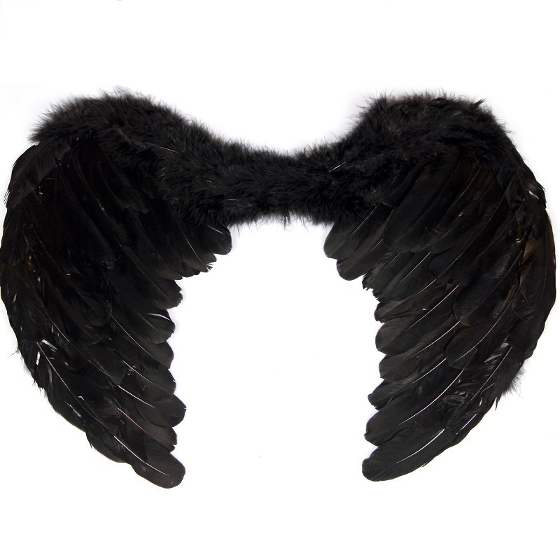 Wholesale Fashion High Quality Popular Angel Wings Black Adult Angel Fairy Wings Feather For Babies Costume