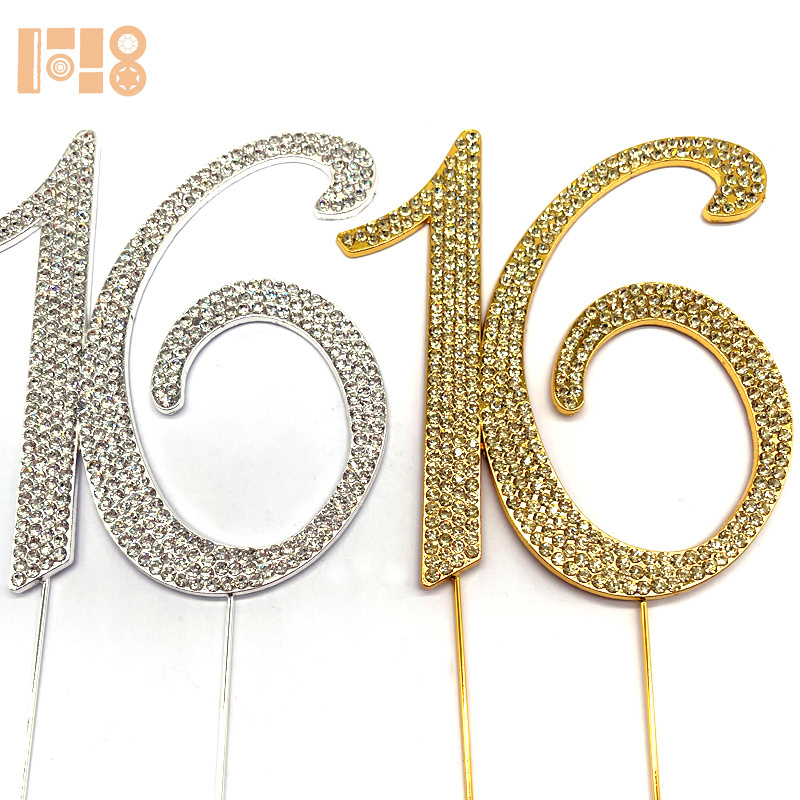 45mm black rhinestone number 40 21 70 80 diamante cake topper centerpieces for wedding table