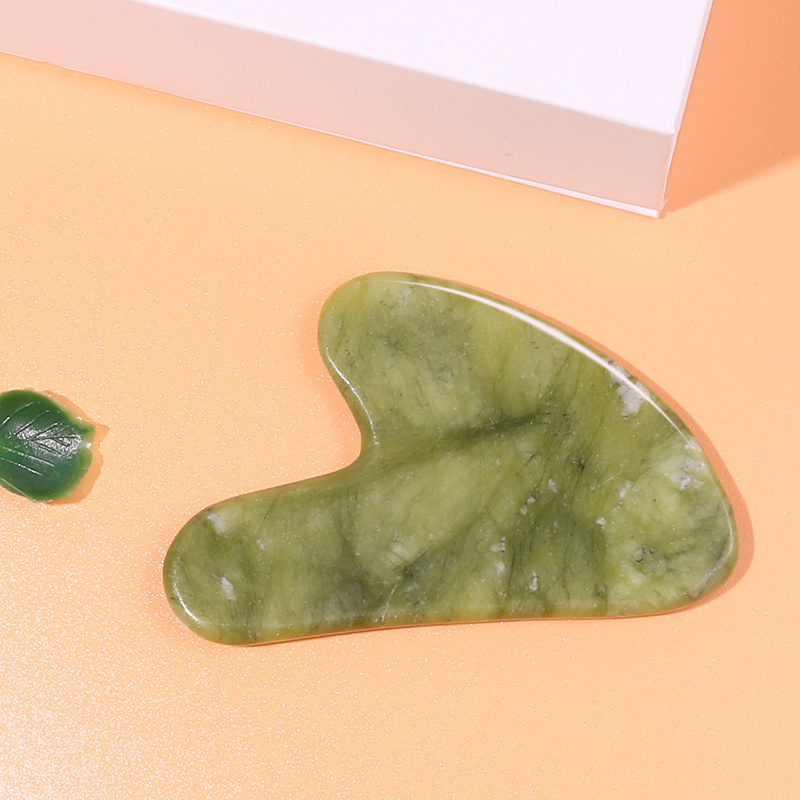 Wholesale Best Price Green Jade Gua Sha Board Pure Natural Jade Guasha Product Anti-aging Gua Sha Massage Tool