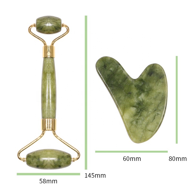 Wholesale Best Price Green Jade Gua Sha Board Pure Natural Jade Guasha Product Anti-aging Gua Sha Massage Tool