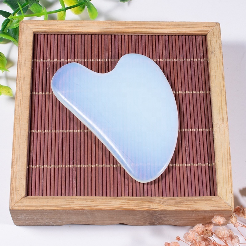 2020 New Product Opal scraping massage board Body Massage Tool white jade face gua sha massage tool