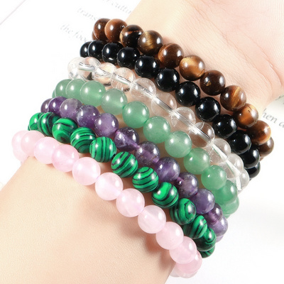 Charms chakra healing gem bracelet natural stone jade stone bracelet for woman jewelry making