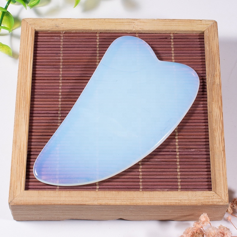 2020 New Product Opal scraping massage board Body Massage Tool white jade face gua sha massage tool