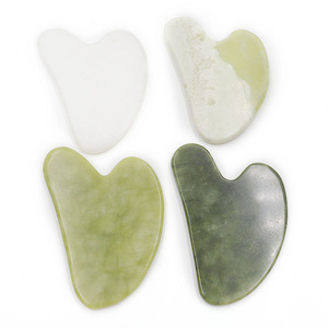 Natural Xiuyu Green Jade Black Obsidian Gua Sha Wholesale Facial Massage Gua Sha Tool Jade Massager Facial Scraping Board