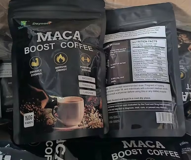 Private Label Man Maca Energy Coffee Natural Herbal healthy black instant Maca coffee for men power