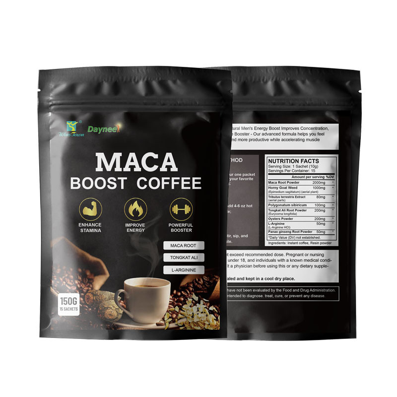 Private Label Man Maca Energy Coffee Natural Herbal healthy black instant Maca coffee for men power