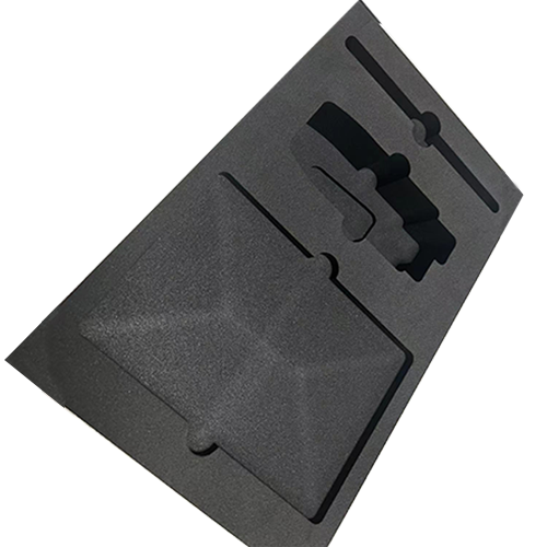 Factory custom black soft sponge EVA foam lined with foam inserted into cut foam packaging