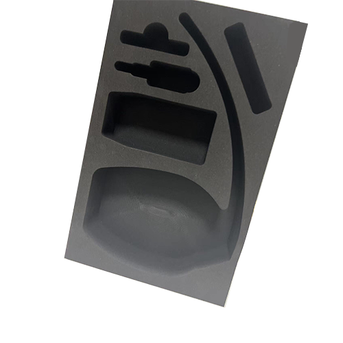 Factory custom black soft sponge EVA foam lined with foam inserted into cut foam packaging