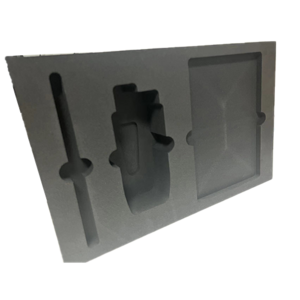 Factory custom black soft sponge EVA foam lined with foam inserted into cut foam packaging