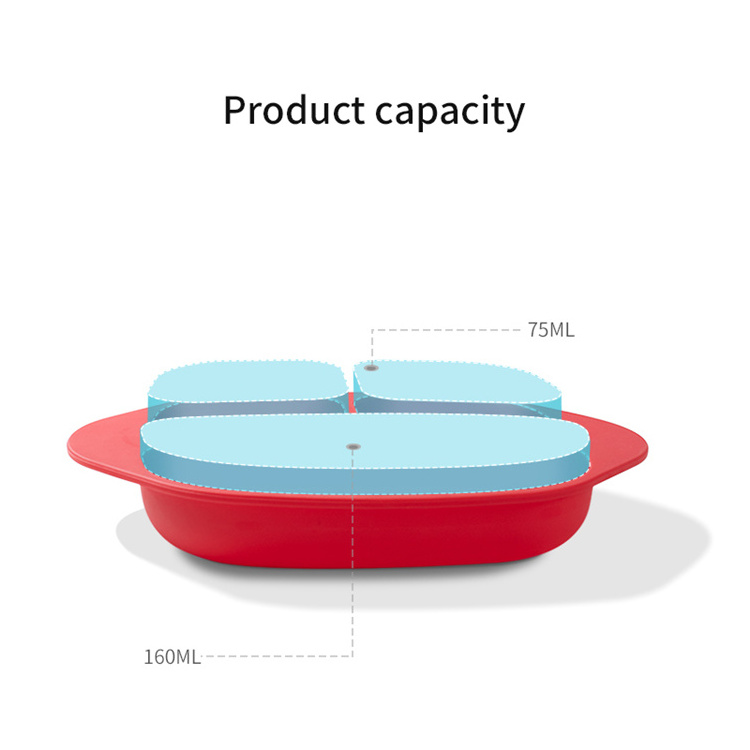 100% Food Grade Material Dinner Plate Most Popular Large Capacity Children's Silicone Dinner Plate