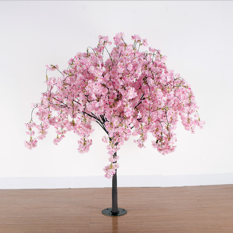 D050726 Artificial silk cherry blossom tree centerpiece 8ft fake japanese pink white sakura tree for wedding decoration