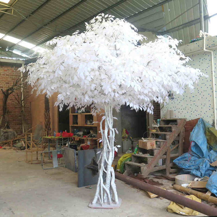 E763 outdoor landscape engineering banyan plant tree wedding artificial green fake banyan trees bonsai tree for park decor