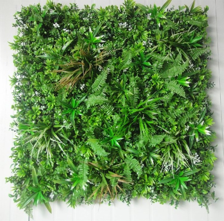 H05085 Home Outdoor Garden Decor UV Protected Faux Plastic Green Grass Wall Backdrop Panel Artificial Plant Grass Wall for Decor