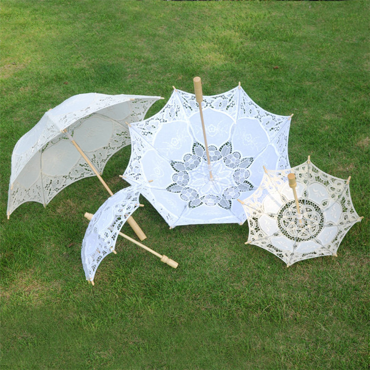 INS Wedding Props Floral Decor White Lace Umbrella Flower Centerpiece Bridal Artificial Flower Umbrella with Flowers for Wedding