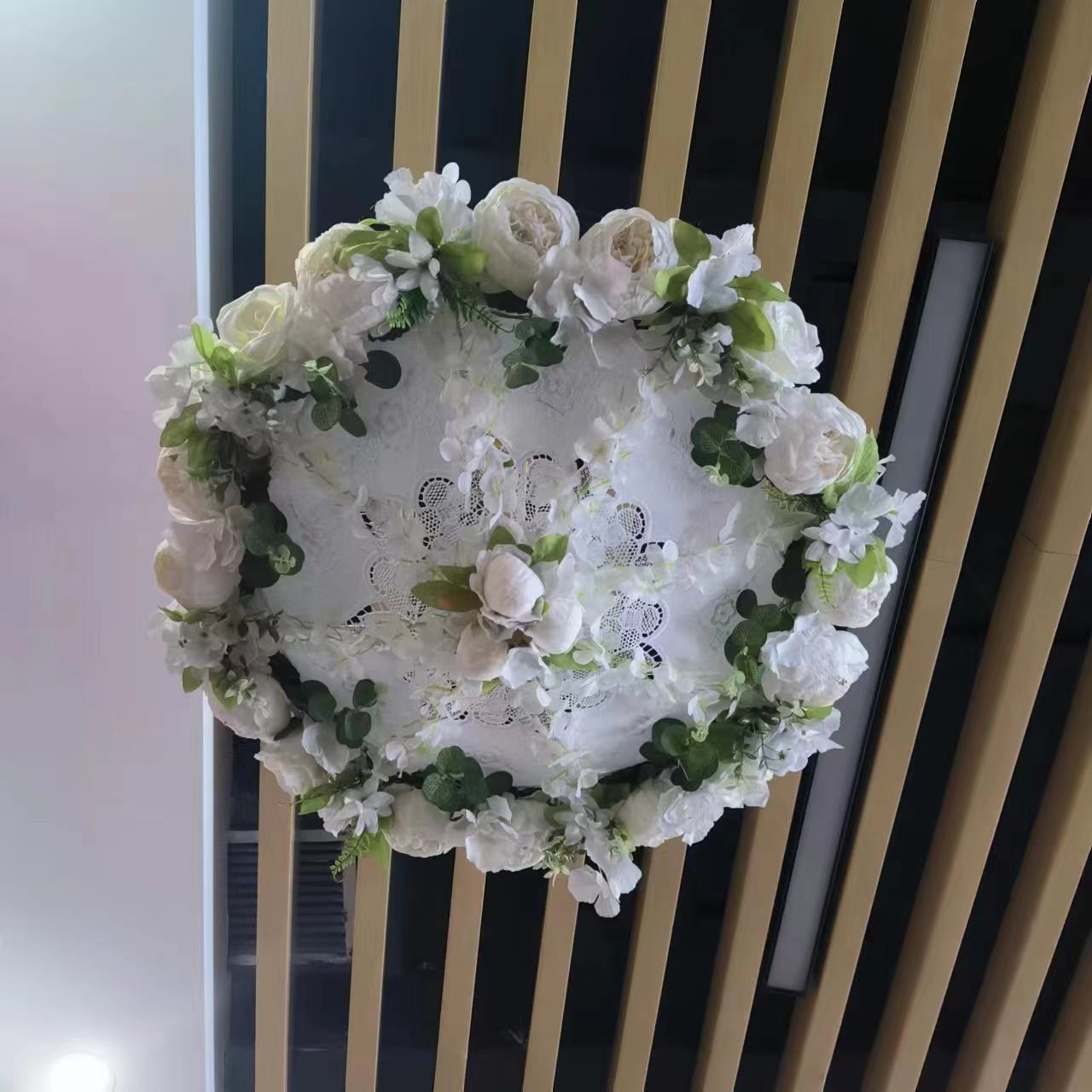 V609 Bridal Umbrella Flower Girl Parasol Bridal Floral Umbrella For Wedding Photography Window Shop Spring Summer Catwalk Decor