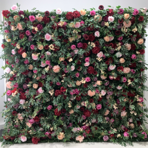 Outdoor Wedding Party Event Decor Blumenwand Greenery Plants Flower Walls Panel 3D Roll Up Artificial Green Flower Wall Backdrop