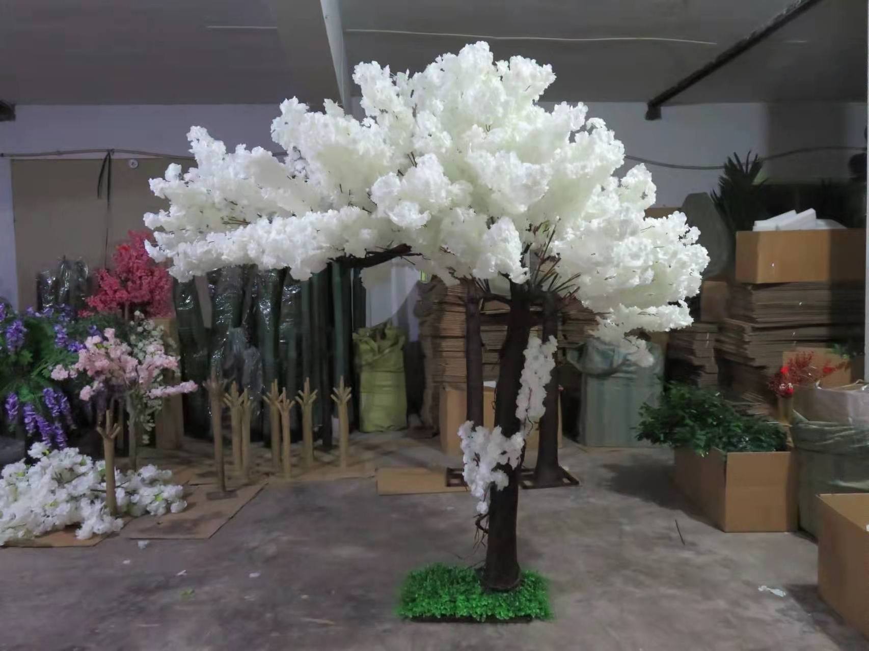 L6501 Custom Indoor Outdoor Decor Small Sakura Table Tree Big White Pink Artificial Cherry Blossom Flower Tree For Wedding Decor