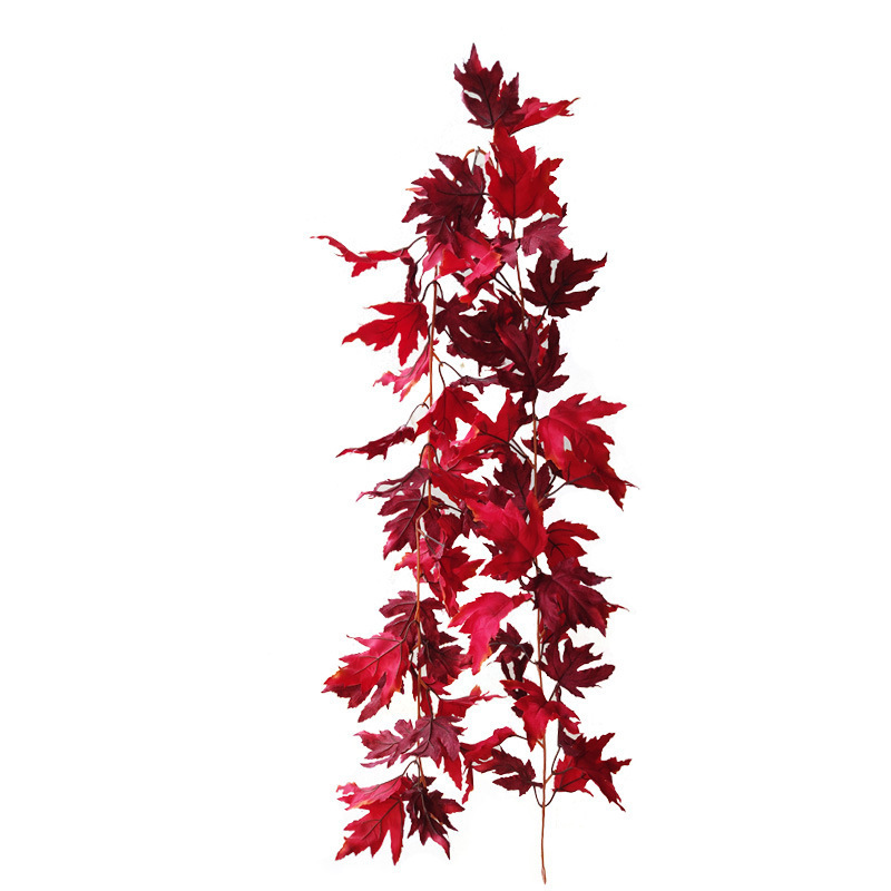 Artificial Maple Leaves autumn  hanging leaves decoration Vine Garland Hanging Greenery Garland Artificial Garland