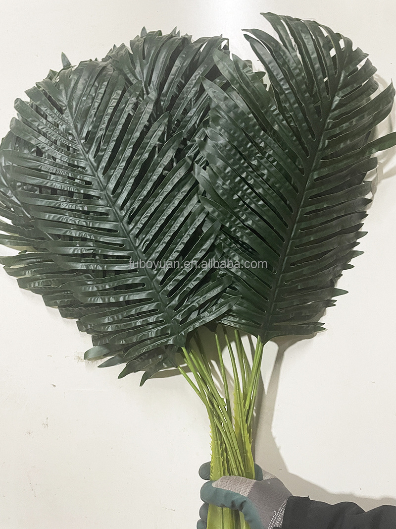 F119 High Sumilation Tropical Artificial Palm Tree Leaves Big Faked Coconut Date Palm Tree Leaf for Lobby Home Decoration