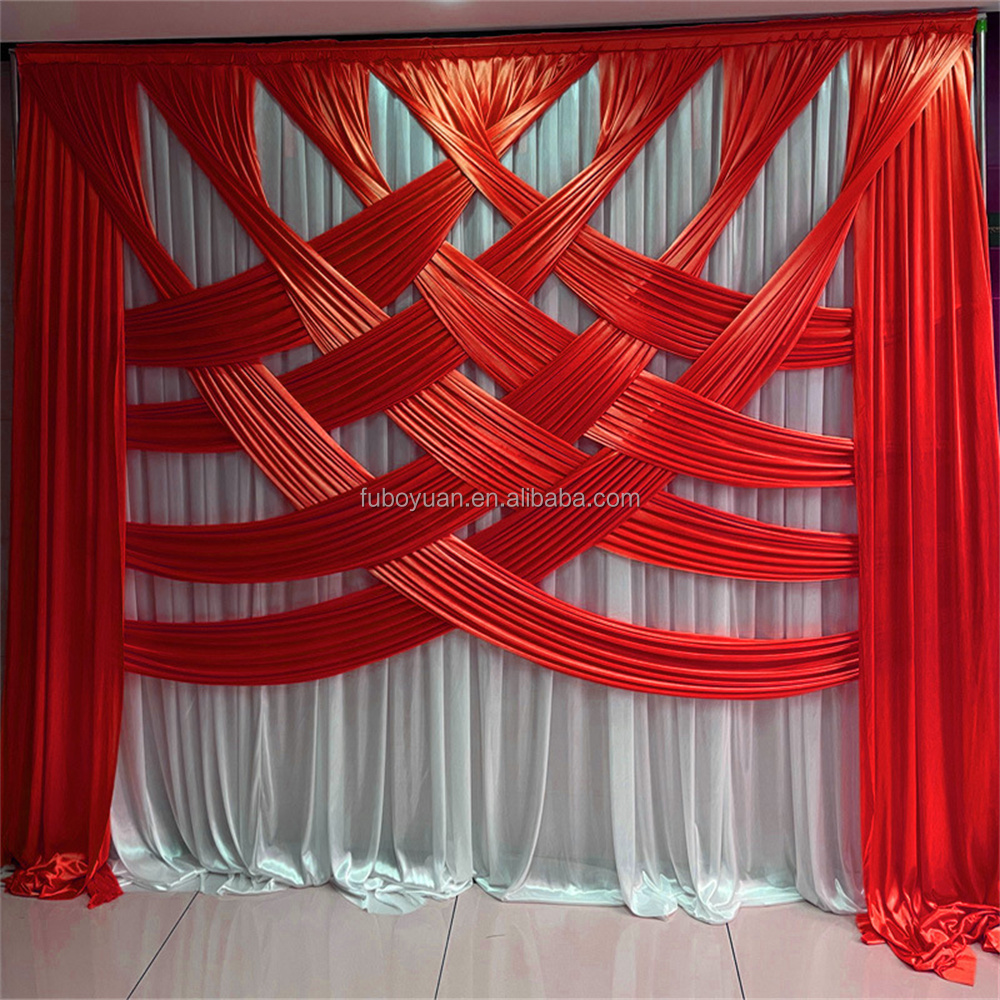 E120- Custom wedding curtain backdrop ice silk backdrop PARTY birthday background live background arrangement wedding decor