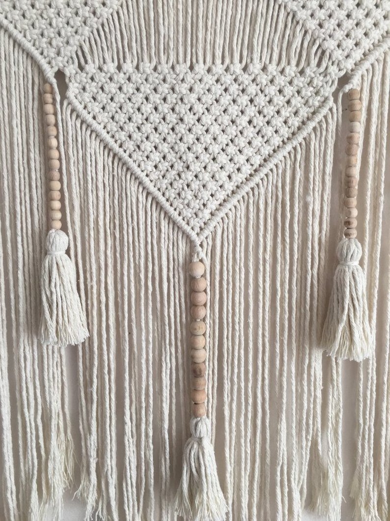 L06545 Bohemian Macrame Hanging Tapestry Wall Hanging Shelf Handmade  Cotton Rope Hanger Home Decor