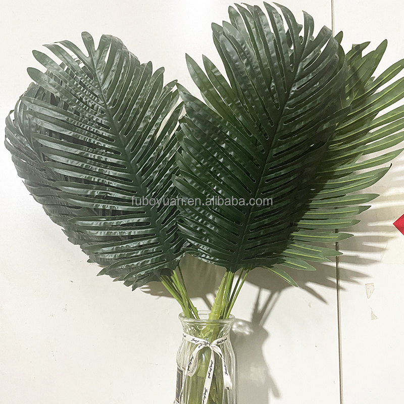 F119 High Sumilation Tropical Artificial Palm Tree Leaves Big Faked Coconut Date Palm Tree Leaf for Lobby Home Decoration