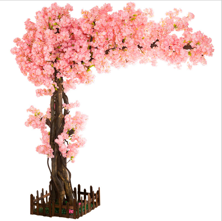 D050726 Artificial silk cherry blossom tree centerpiece 8ft fake japanese pink white sakura tree for wedding decoration