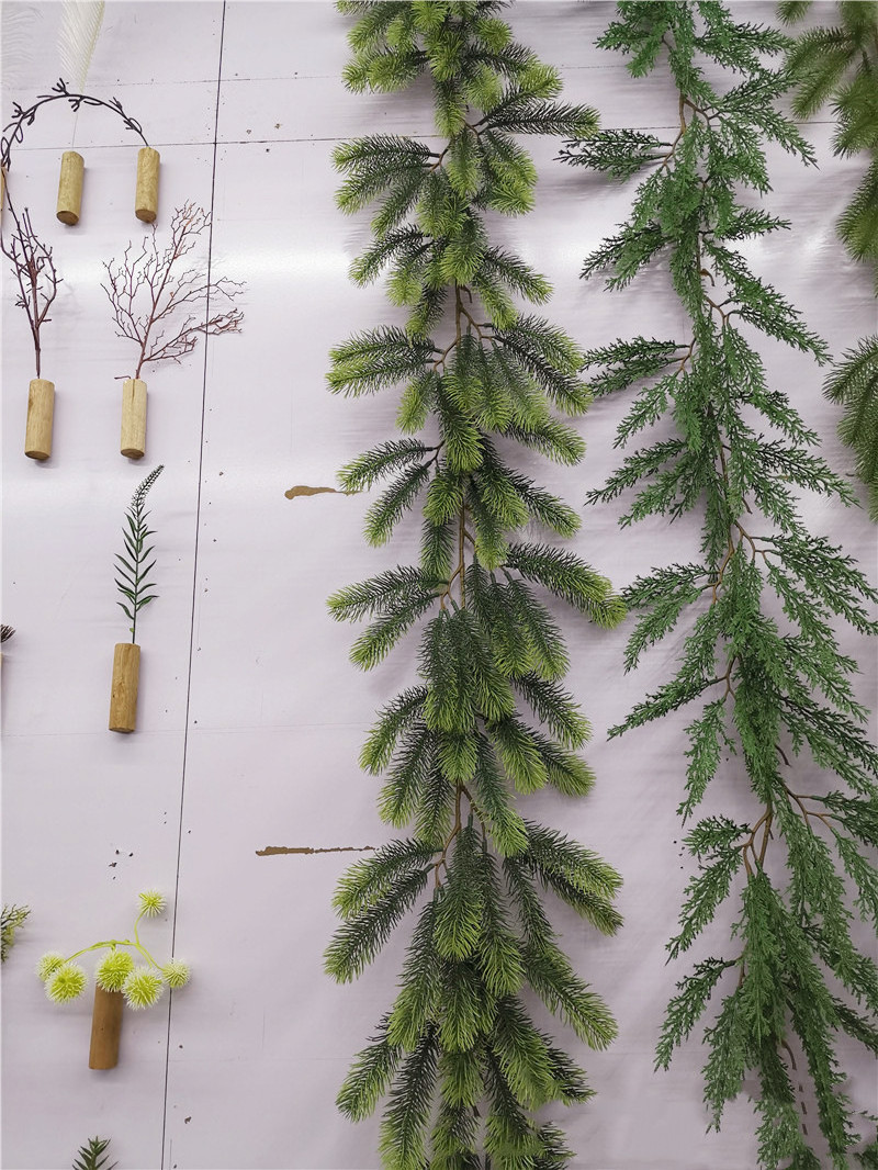 S02499 Christmas Garland Cypress vines 6 ft 6.5 ft Decoration Greenery Garland Realistic Pine Garland for holiday season decor