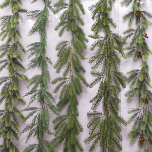 S02499 Christmas Garland Cypress vines 6 ft 6.5 ft Decoration Greenery Garland Realistic Pine Garland for holiday season decor