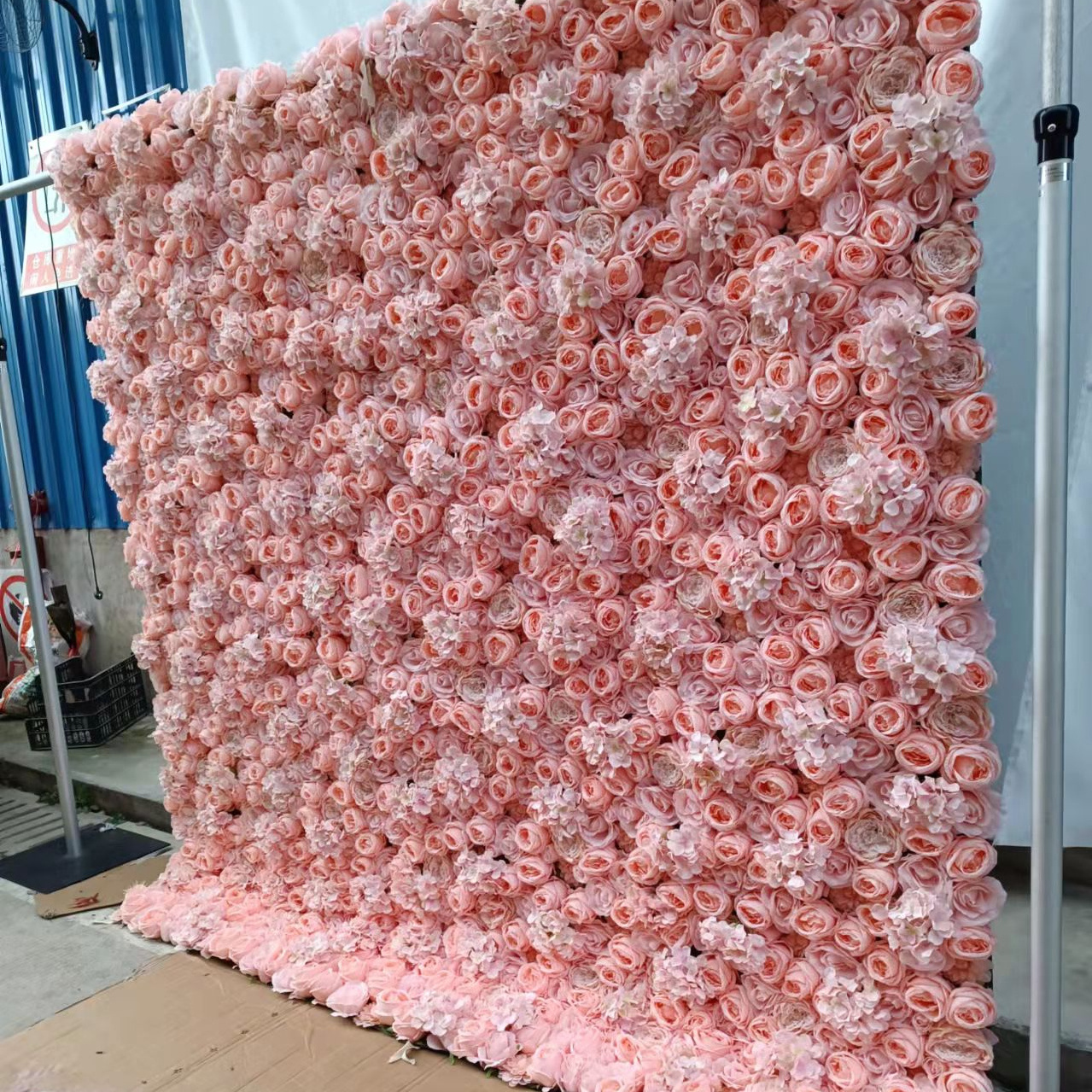 SZ0475 Cheap artificial floral wall backdrop panels flowers 3D rose wall flowerwall restaurant wall decor for wholesale