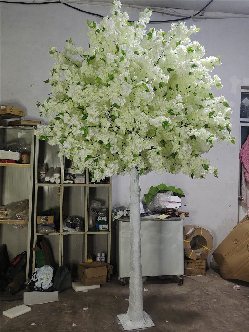 S02558 Wedding Christmas decoration artificial blossom cherry tree white flower tree 10ft white cherry blossom tree for decor