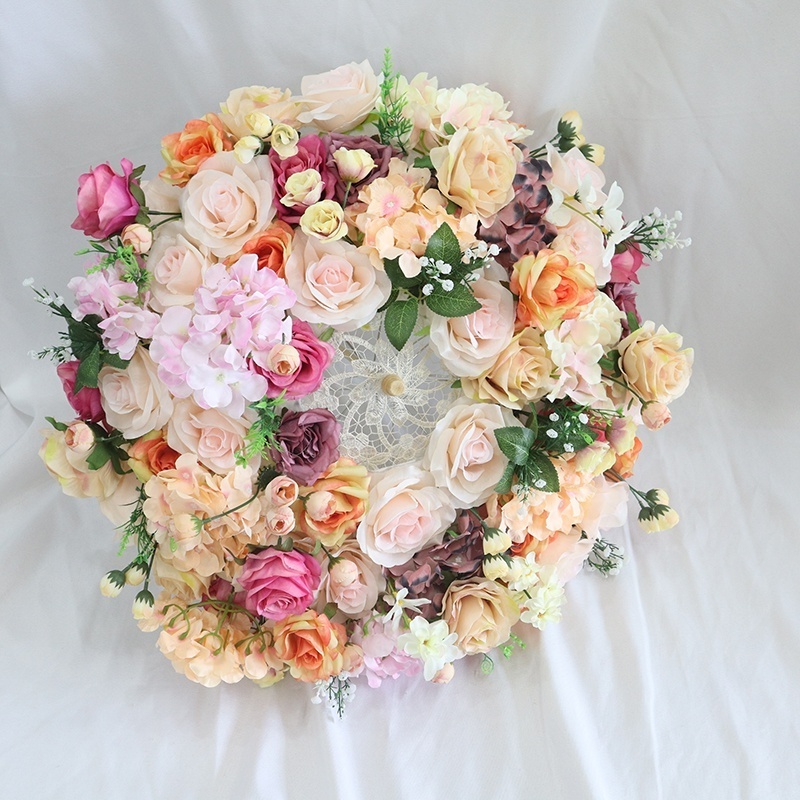 SZ04263 Wedding Decor  Artificial Silk Flower Umbrella For artificial flower centerpieces  wedding umbrella