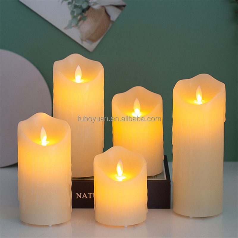 E- Wedding tabletop decoration 3D LED electronic battery candle fake candle for bar centerpiece decoration