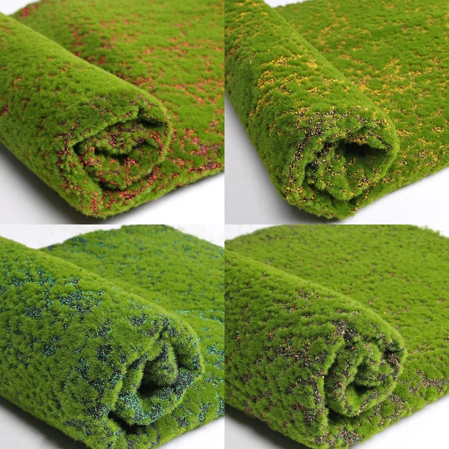 T241 House Decoration Fabric Plastic Square Metre Wall System Mat Decorative Artificial Vertical Green Plant Moss Grass Wall