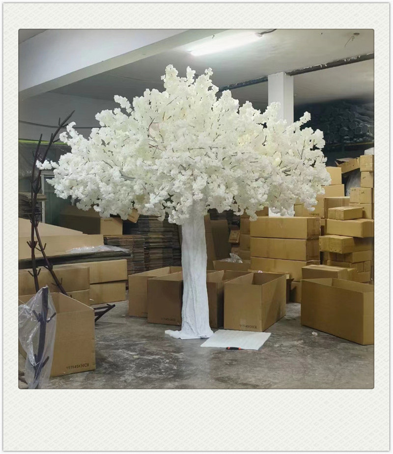 S02558 Wedding Christmas decoration artificial blossom cherry tree white flower tree 10ft white cherry blossom tree for decor